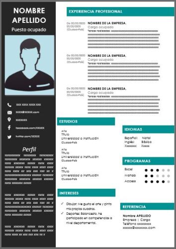 Template CV Free in Word